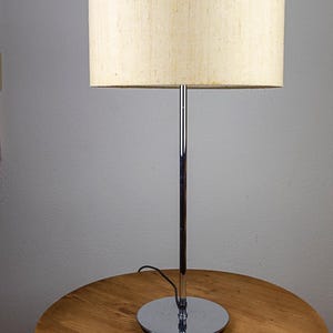 Vintage Staff tafellamp, verlichtingsarmatuur, designklassieker uit de jaren 70, jute, chroom
