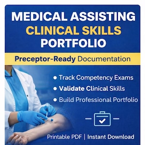 Medizinisches Assistenz-Klinisches Fähigkeits-Kompetenz-Diagramm & Portfolio