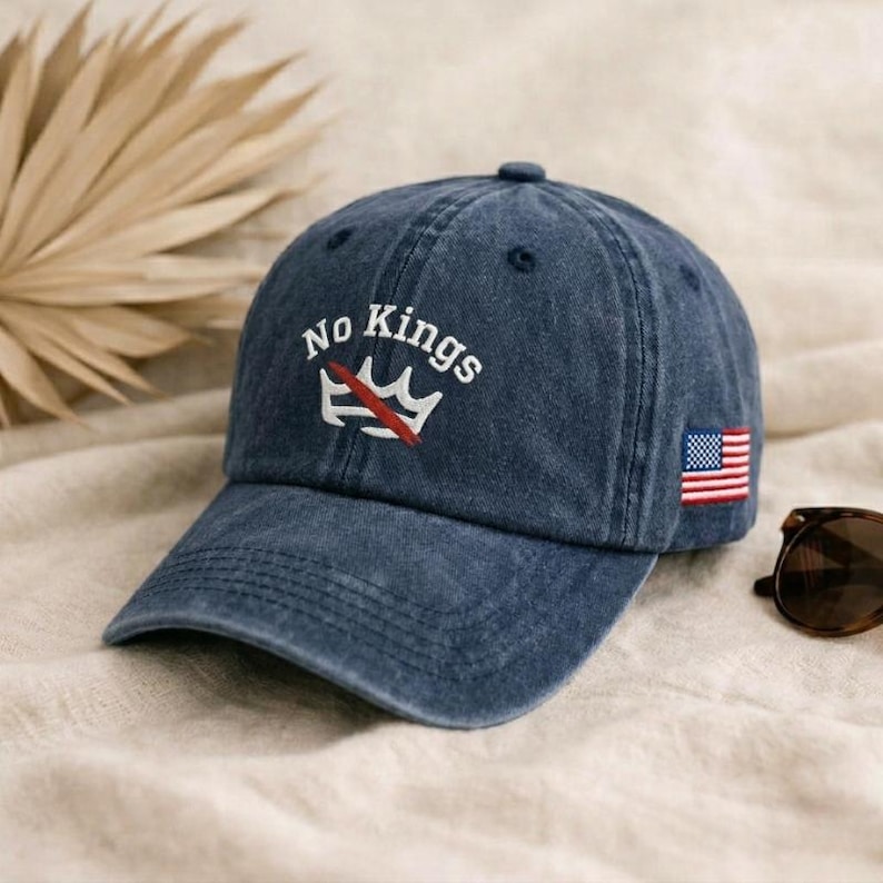 No Kings Embroidered Vintage Dad Hat, FDT Vintage Caps