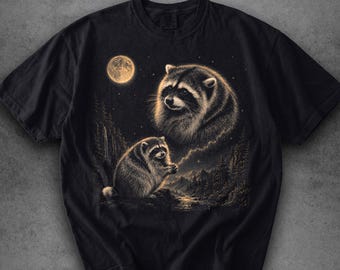 Camiseta Comfort Colors® Jimothy Raccoon Moon, Camiseta Jimothy Raccoon Howling to The Moon, Camiseta Viral Seattle Raccoon, Camiseta Funny Round King