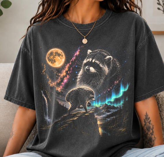 Jimothy Raccoon Shirt, Viral Seattle Feral Legend Comfort Colors Tee, Retro Jimothy Moon Graphic Tshirt, Round King  Cottagecore Animal Tee