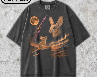 Camiseta Comfort Colors® Jerboa Moon, Camiseta Jerboa Vintage, Camiseta com Estampa Retrô de Animais Selvagens dos Anos 90, Camiseta para Amantes da Natureza, Presente para Amantes de Animais do Deserto