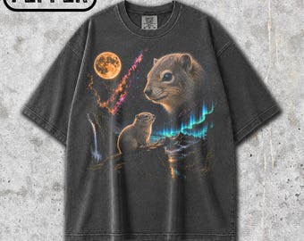 Camiseta Comfort Colors® Rock Hyrax Moon, Camiseta Vintage Rock Hyrax, Camiseta com Estampa Retrô de Animais Selvagens dos Anos 90, Camiseta para Amantes da Natureza, Presente para Amantes de Rock Hyrax