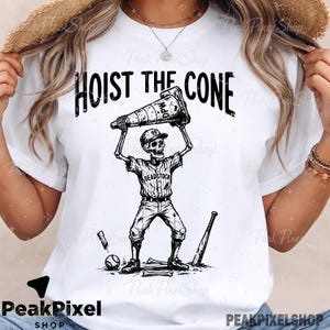 HOIST The Cone PNG, Funny Pittsburgh Baseball Png, Pirates Base ball Meme, Pirate Parrot Mascot Hoist The Cone (Digital Download) image 1