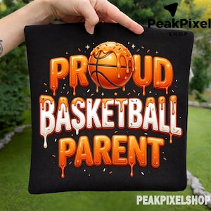 SVG PNG "Orgulloso padre/madre de jugador de baloncesto", diseño deportivo para el día del partido, camiseta para mamá de jugador de baloncesto, regalo para seguidor del equipo, descarga digital.