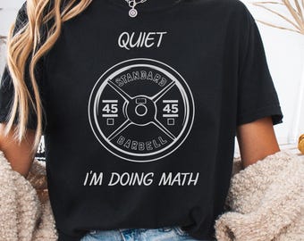 Quiet I'm Doing Math, Funny Fantasy Lifting Tee, Gym Lover Shirt, Pump Cover Gym Shirt, Gym Vibes, Vintage Strength Meme Gift