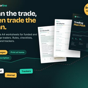 Handelsplanpaket, Risikoregeln, Checkliste vor dem Handel, Journal, Protokoll, Tracker (PDF)