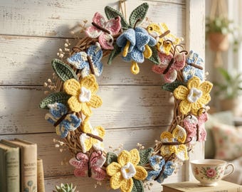 DIY-haakpatroon lente vlinderkrans - bloemen woondecoratie pdf downloaden