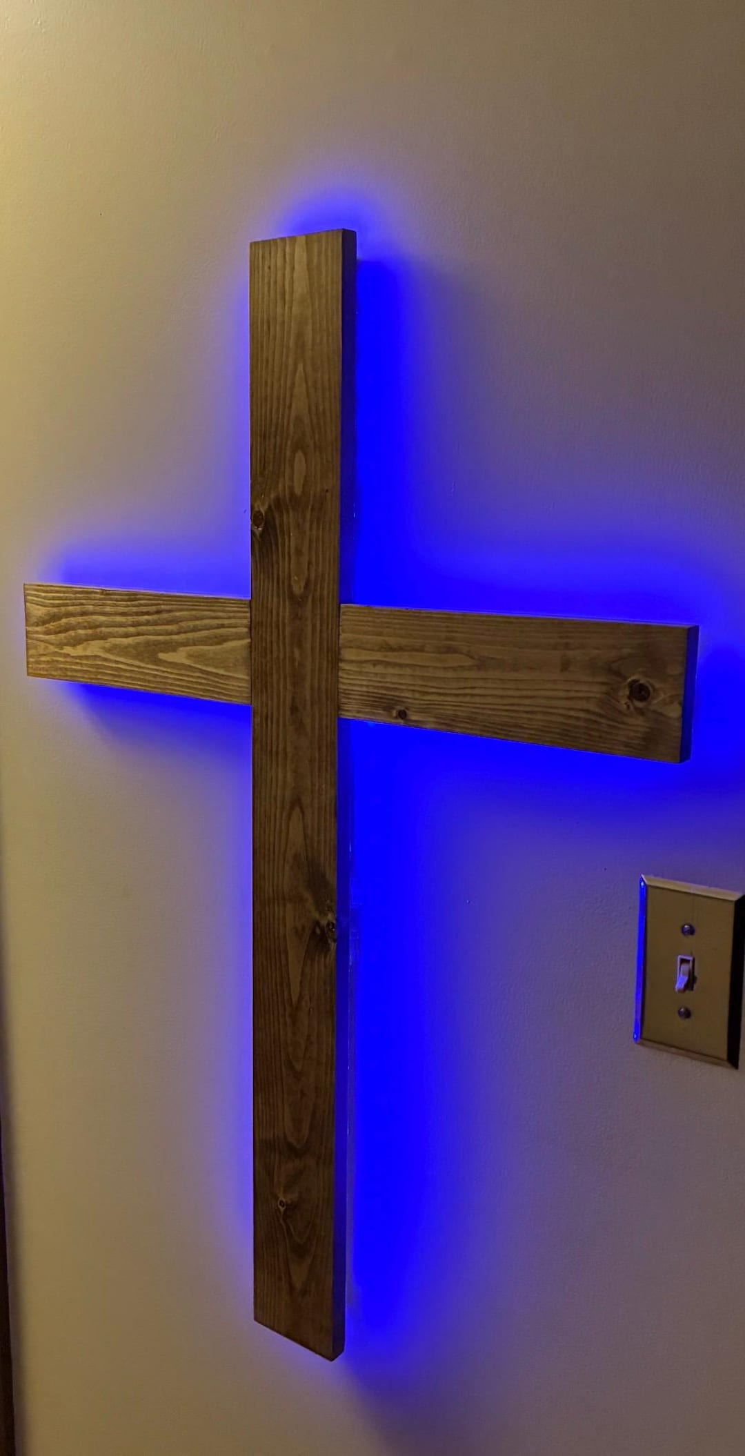 Wooden Cross With Remote LED Lighting - Etsy