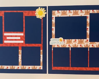 Beach Days Scrapbook Layout