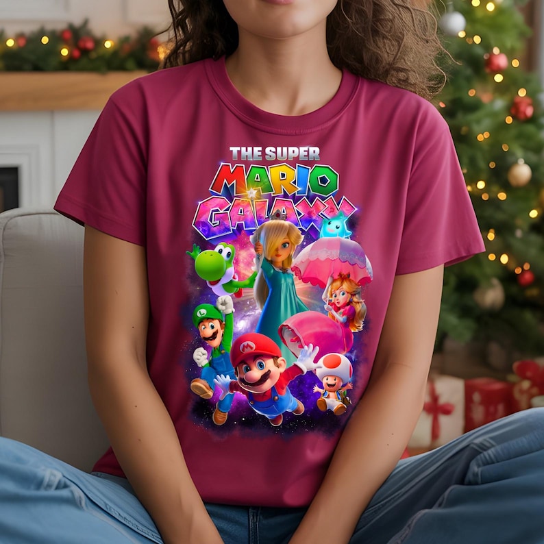Pakiet 7 Super Mario Galaxy PNG | Clipart filmowy, sublimacja na koszulce i pobieranie plików cyfrowych | Pakiet grafik do gier i grafika o tematyce kosmicznej zdjęcie 5