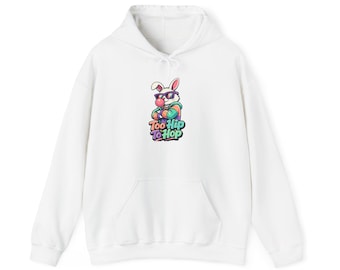 Retro Bunny Hoodie | Too Hip To Hop Graphic Sweatshirt