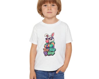 Toddler Bunny T-shirt For Easter| Retro Cartoon Rabbit Tee