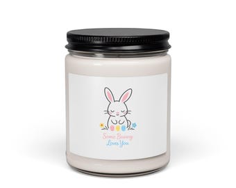 Gift for her - Easter Bunny Soy Candle | 9oz Natural Wax, Cozy Rituals