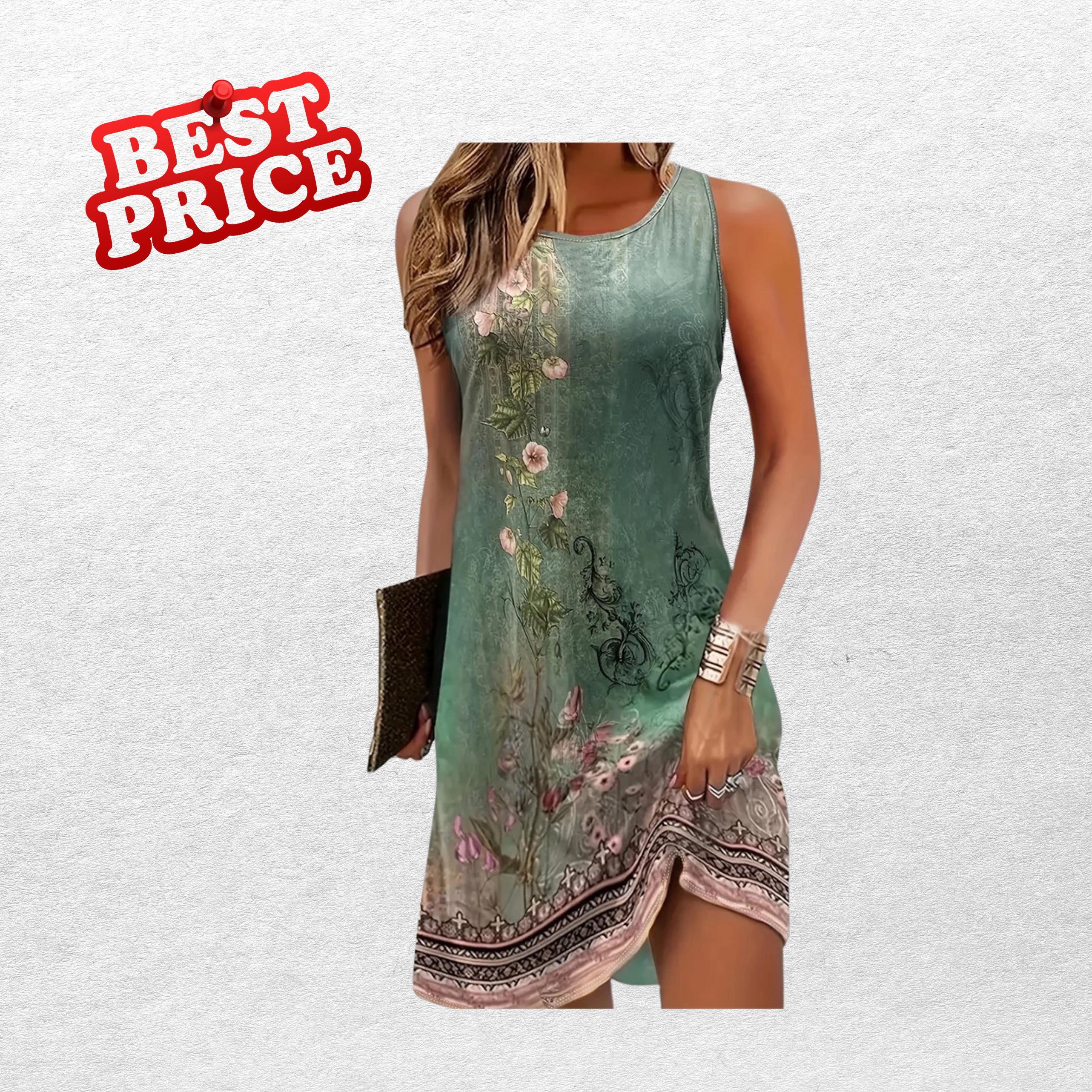 white christmas dresses PRETTYGARDEN Womens Summer Boho Maxi Dress Casual Sleeveless Square Ne main image 1