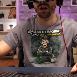 Works on my machine シャツ、ソフトウェア開発者向けギフト、男性向けヴィンテージ T シャツ、開発者向けギフト