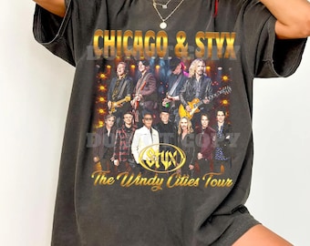T-shirt Comfort Colors Chicago & Styx The Windy Cities Tour