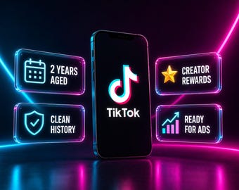 Compte TikTok ancien (2 ans), compatible avec la publicité et les récompenses pour créateurs, idéal pour une croissance organique et professionnelle. Historique propre avec cookies.