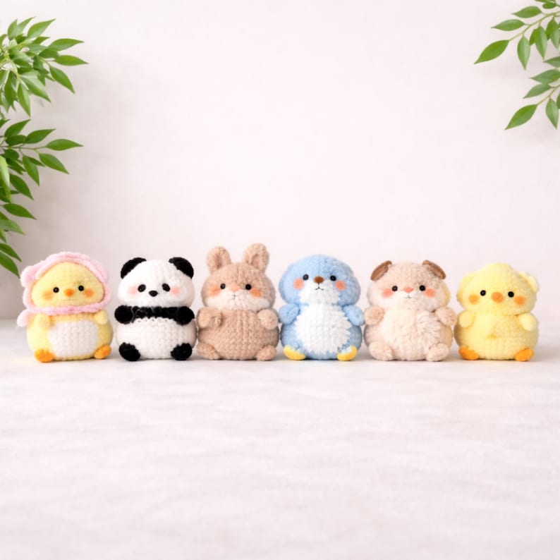 24 Mini Animals Crochet Pattern: Amigurumi Bundle Digital Download image 5