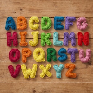 Patrón de alfabeto de crochet amigurumi / Tutorial de peluche A-Z en PDF