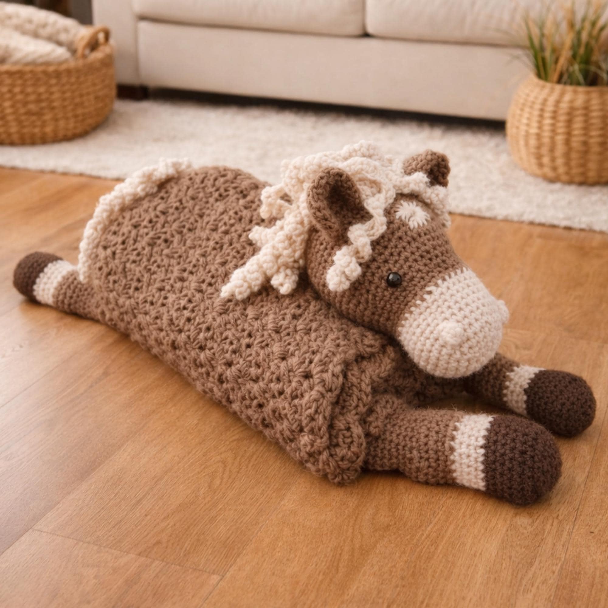 Coperta Neonato Con Cavallo – Flanella Morbida 100x75 Cm O 130x100 Cm – Tema Western Rustico Per Passeggino, Viaggi E Picnic