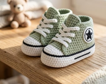 Haakpatroon babyslofjes: babyslofjes in sneakerstijl (pdf-download)