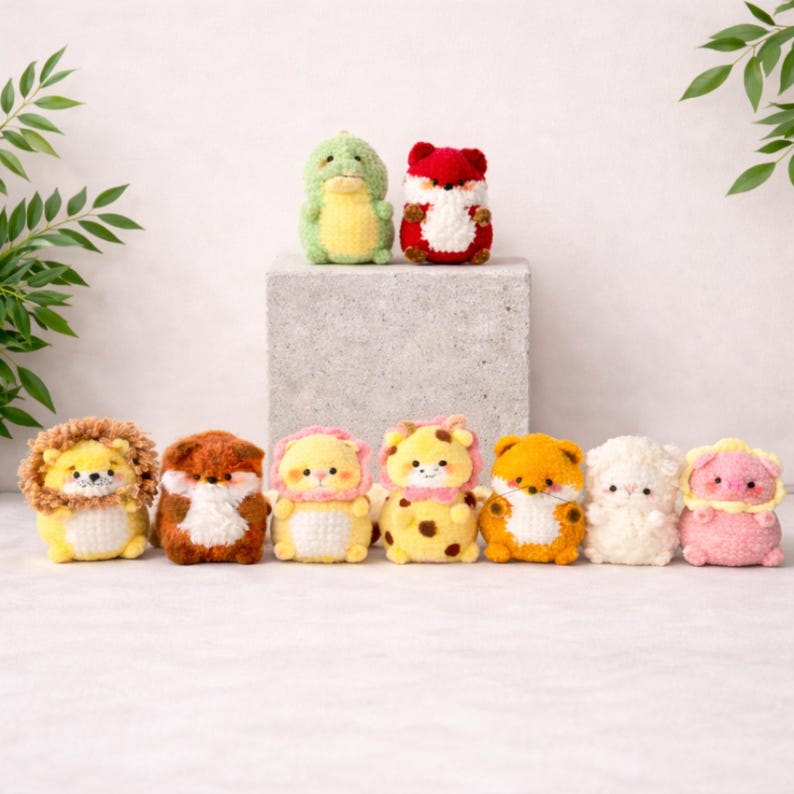 24 Mini Animals Crochet Pattern: Amigurumi Bundle Digital Download image 6