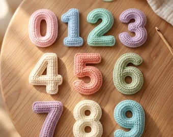 Numbers Crochet Pattern: Amigurumi Plush Numbers DIY PDF Tutorial