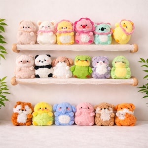 24 Mini Animals Crochet Pattern: Amigurumi Bundle Digital Download image 4