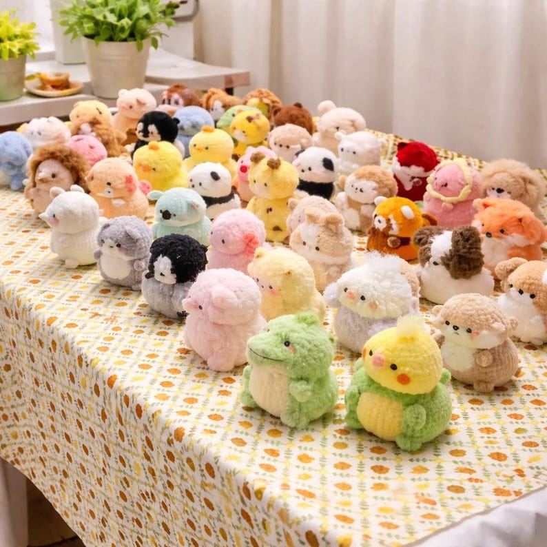 24 Mini Animals Crochet Pattern: Amigurumi Bundle Digital Download image 2