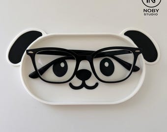 Puppy Dog Glasses Holder – Desk Organizer Tray, Kawaii Dog Accessory Dock - 3D Printed