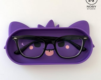 Purple Ghost Glasses Holder Tray – 3D Printed Desk Organizer, Kawaii Accessory Dock