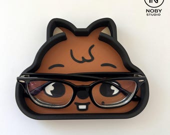 Capybara Glasses Holder – 3D Printed Desk Organizer, Kawaii Accessory Tray