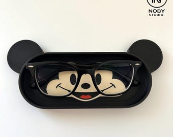 Cartoon Mouse Glasses Holder Tray – Desk Organizer Accessory Dock - 3D Printed