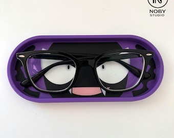 Purple Ghost Glasses Holder – 3D Printed Desk Organizer, Kawaii Accessory Tray