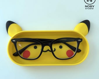 Electric Mouse Glasses Holder – 3D Printed Desk Organizer, Kawaii Anime Accessory Tray