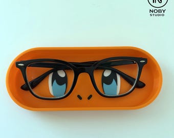Fire Lizard Glasses Holder Tray – 3D Printed Desk Organizer, Kawaii Accessory Dock