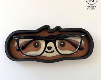 Sloth Glasses Holder Tray – 3D Printed Desk Organizer, Kawaii Accessory Dock