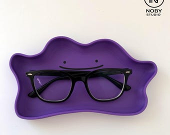 Purple Blob Glasses Holder – 3D Printed Desk Organizer, Kawaii Accessory Tray