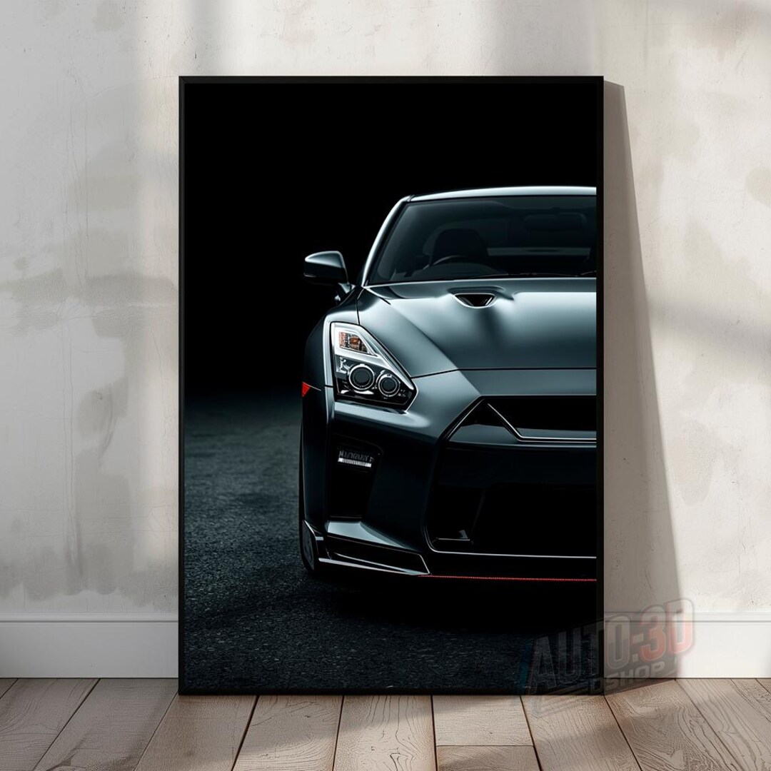 Nissan Gtr R35 Poster, Nissan Gtr R35 Wall Art, Car Poster, Automotive ...