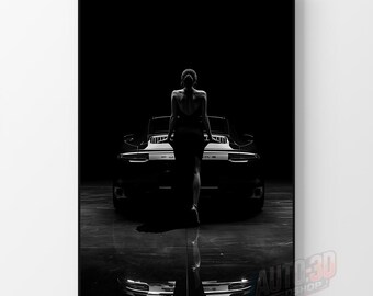 Póster del Porsche 911, arte mural del 911, póster de coche, impresión automotriz, regalo del 911, arte mural imprimible, arte del 911