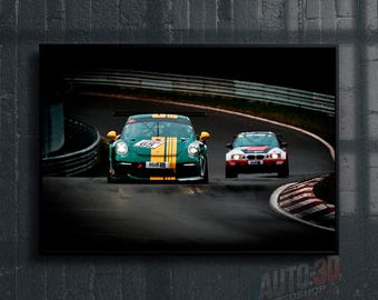 Póster del Porsche 911, arte mural del Porsche 911, póster de coche, impresión, regalo del Porsche 911, arte mural imprimible, arte del Porsche 911, arte mural de carreras de Nürburgring