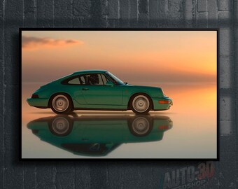 Póster del Porsche 911, arte mural del Porsche 911, póster de coche, impresión automotriz, regalo del Porsche 911, arte mural imprimible, arte del Porsche 911