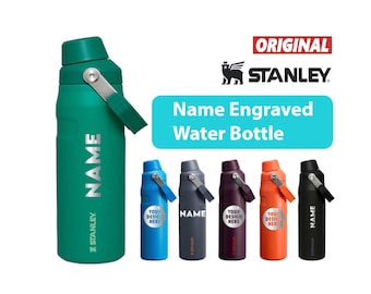 Bottiglia Stanley IceFlow Fast Flow da 473 ml (16 oz) personalizzata, in acciaio inossidabile con incisione laser, tappo con beccuccio angolato, senza BPA, regalo di nozze, regalo per dipendenti