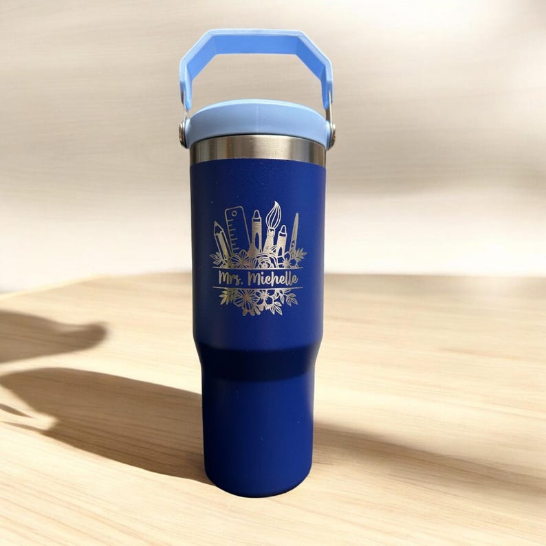 Custom Stanley 30oz IceFlow Flip Straw Tumbler, Personalized Laser Engraved Stainless Steel Travel Cup, Boyfriend Gift, Graduation Gift