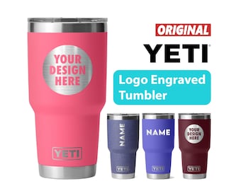 Bicchiere YETI Rambler da 30 once inciso al laser, in acciaio inossidabile personalizzato, isolato sottovuoto con coperchio MagSlider, con nome e logo Yeti.