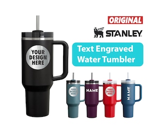 Personalisierte Stanley 40 Unzen Quencher Tumbler, lasergravierte Edelstahlbecher mit Deckel und Strohhalm, Trinkgeschirr, Name & Logo Tumbler
