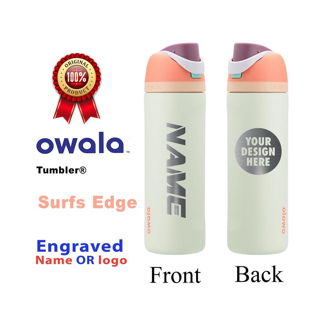 Personalized Owala Surfs Edge Freesip Water Bottle With Straw, Laser ...