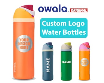 Borracce termiche personalizzate Owala da 24 once FreeSip, bottiglia in acciaio inossidabile personalizzata con cannuccia, bottiglia senza BPA incisa al laser