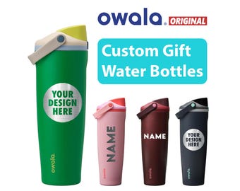 Bottiglia d'acqua Owala FreeSip Sway personalizzata da 30 oz/40 oz, bottiglia d'acqua sfusa incisa al laser, bottiglia in acciaio inossidabile con beccuccio bidirezionale
